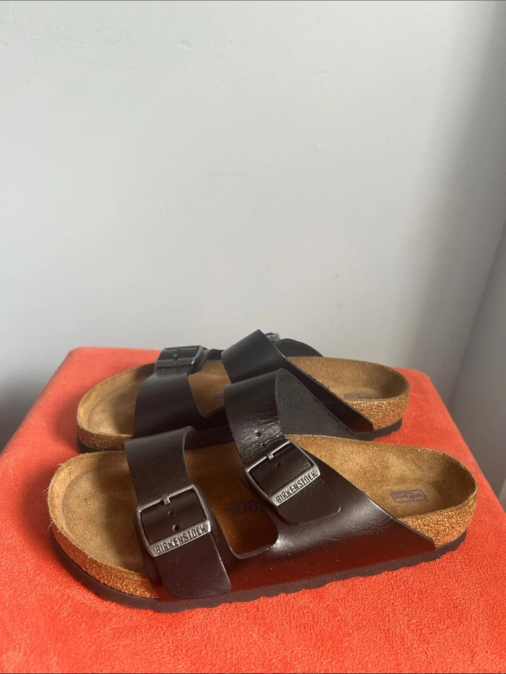 Birkenstock Black Arizona Double-Strap Leather Sandals